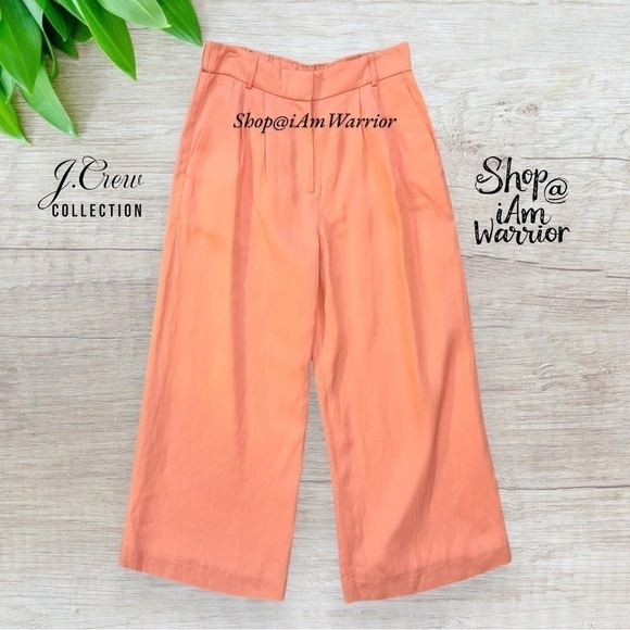 J.Crew Collection wide leg linen cropped pants *shop@iamwarrior - Picture 5 of 11